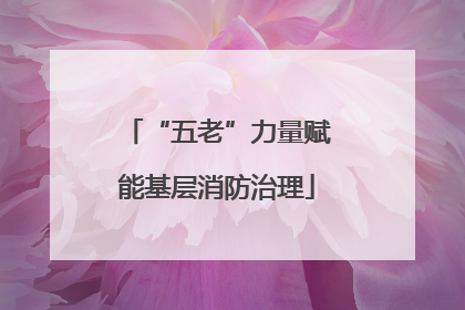 “五老”力量赋能基层消防治理